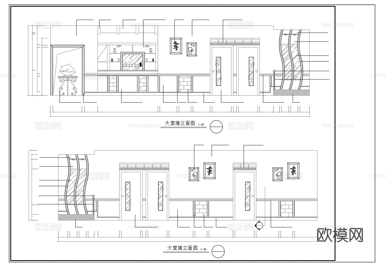 最新6套 茶楼 施工图合集cad施工图