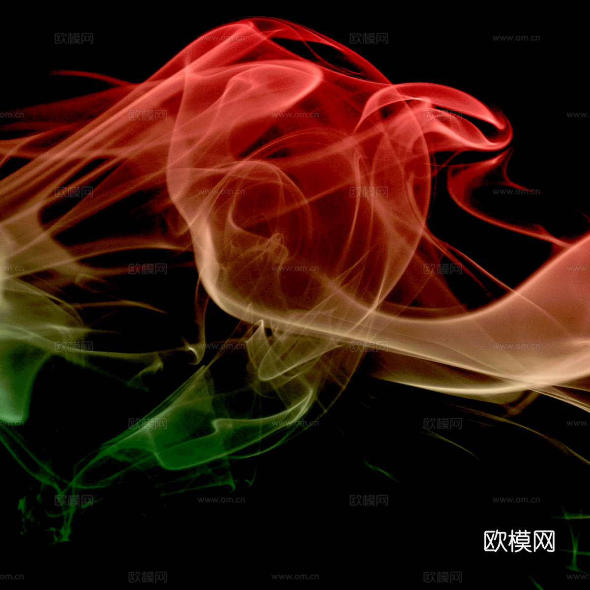 烟雾 雾气 浓烟 烟圈 变幻彩色烟雾