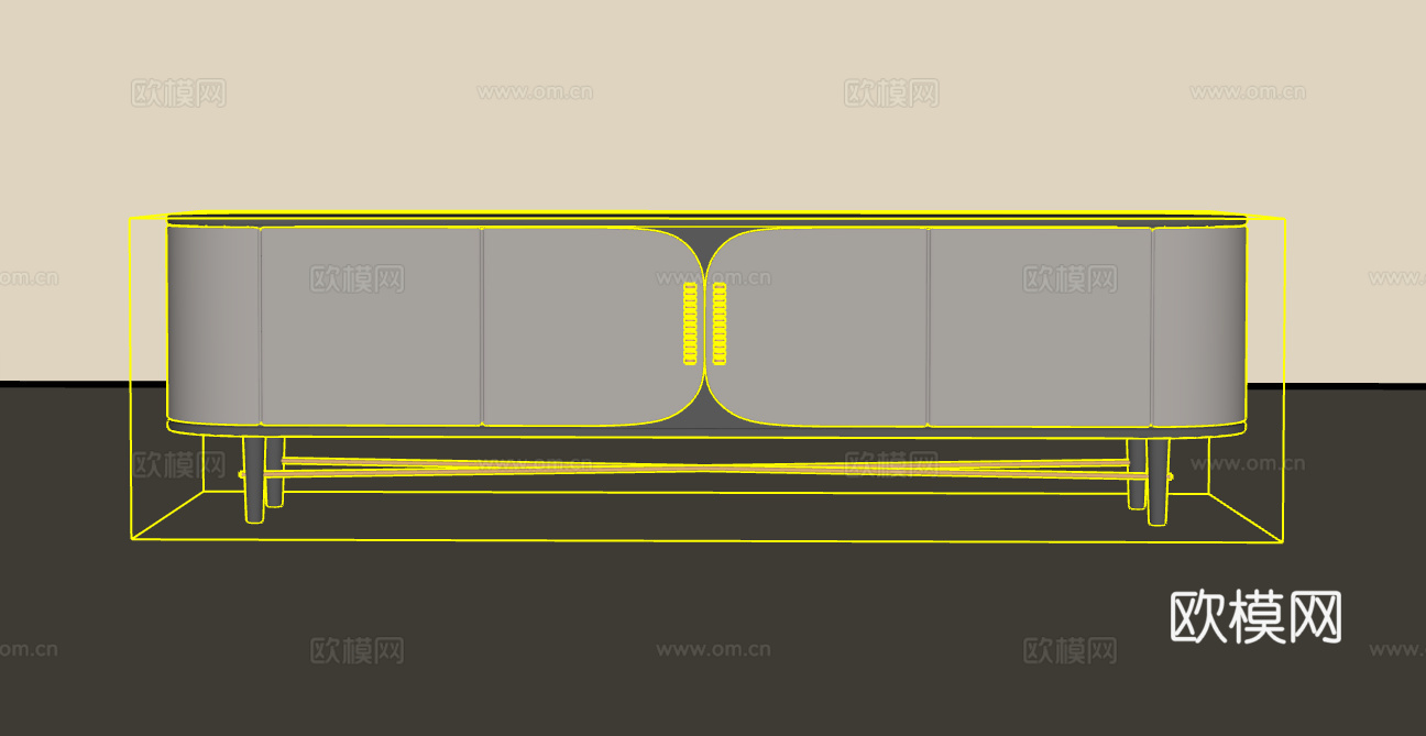 电视柜su模型