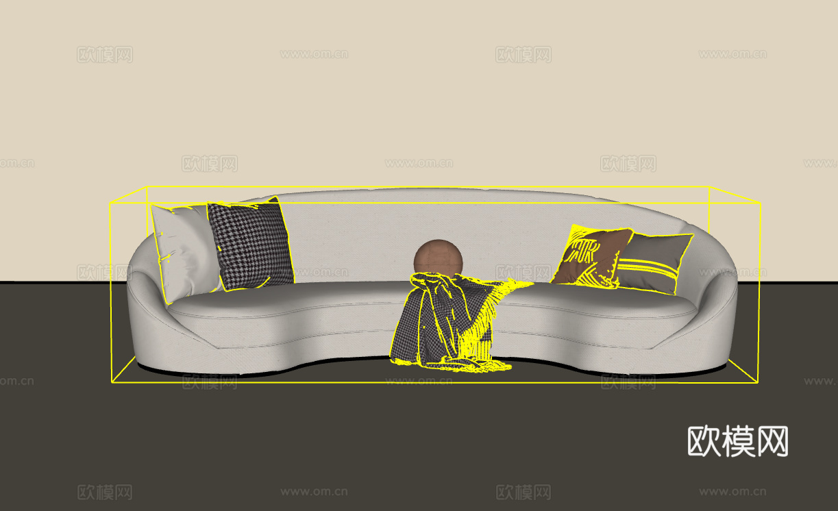 休闲沙发su模型