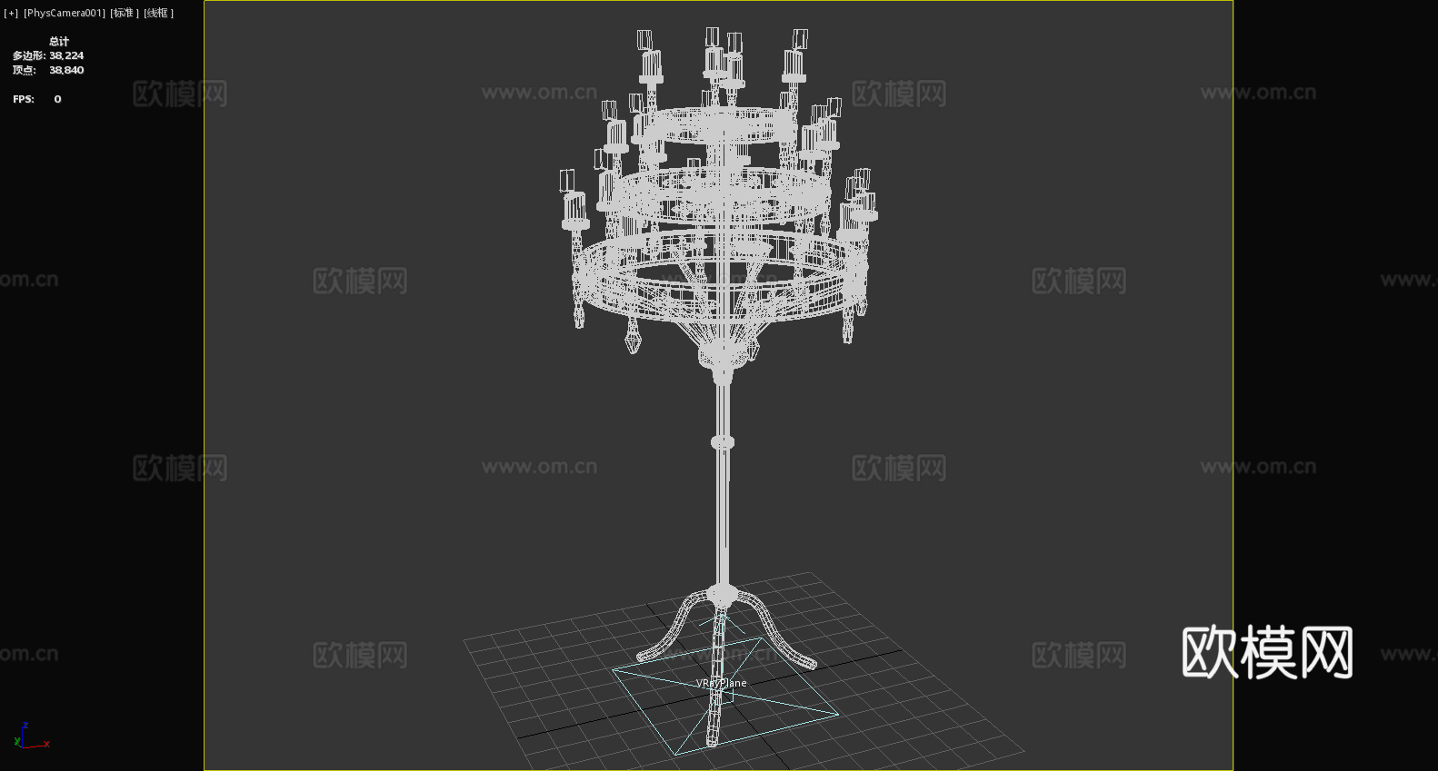 烛台 蜡烛架 多层烛台 立式烛台 铁艺烛台3d模型下载（渲染图6）