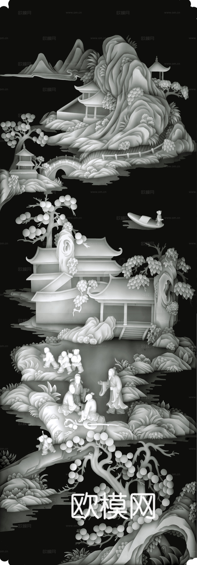 浮雕 金属浮雕 铜雕 木质雕花 十二生肖 黑白凹凸浮雕灰度图