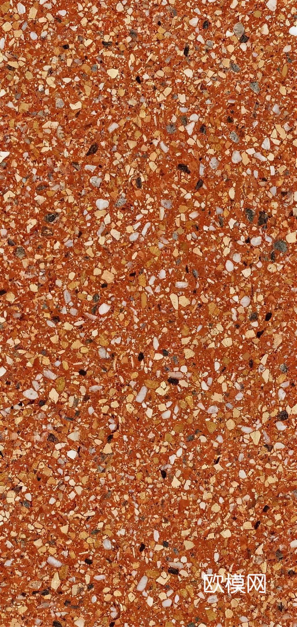 现代简约 橙色水磨石瓷砖岩板