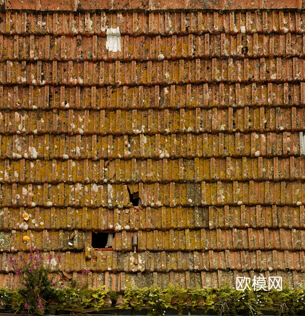 屋顶瓦片 红瓦 青瓦 房顶 中式建筑琉璃瓦