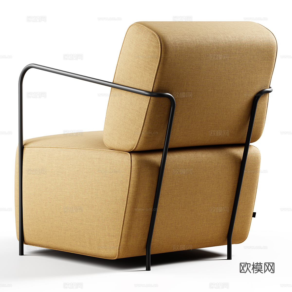 现代意式 Mustard Gamer 扶手椅3d模型下载（渲染图3）