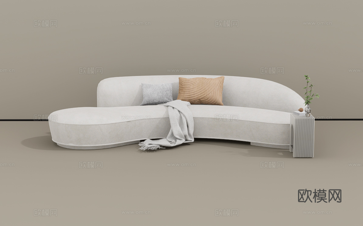 双人沙发su模型