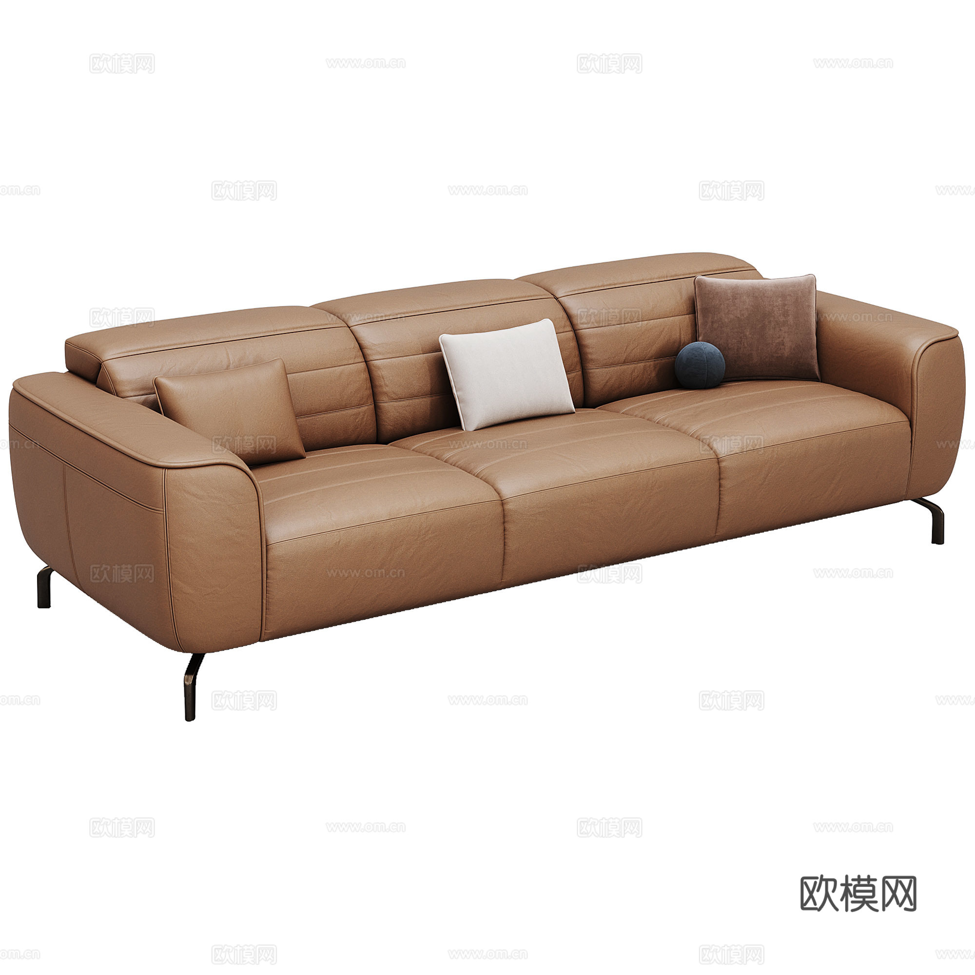 Natuzzi现代沙发 布艺沙发 组合沙发 多人沙发 双人沙3d模型下载（渲染图2）