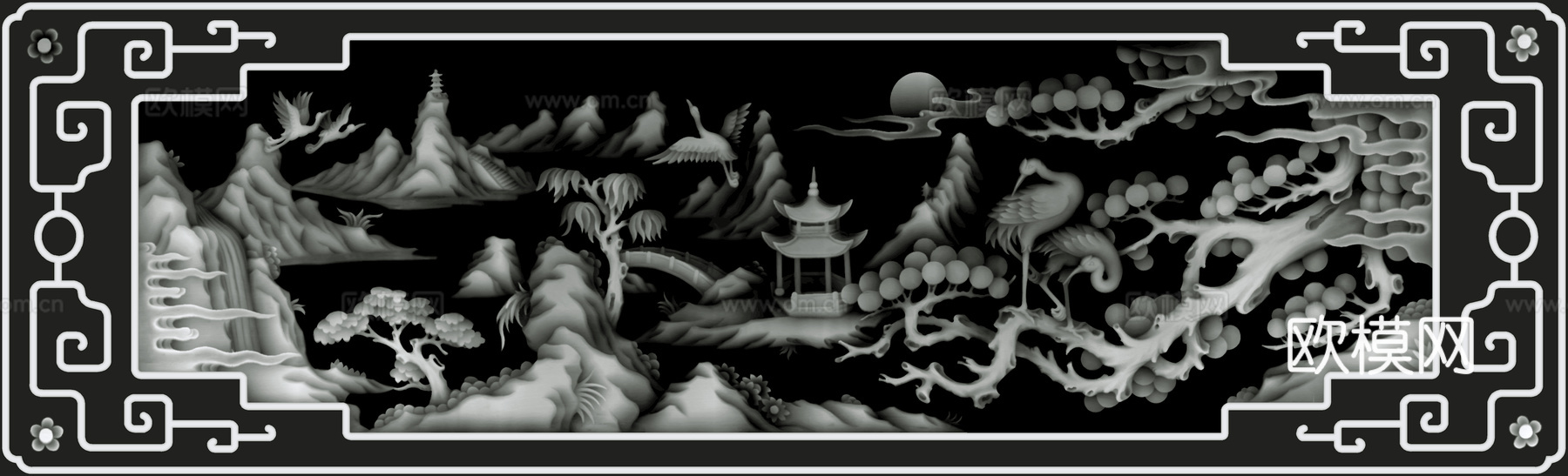 浮雕 金属浮雕 铜雕 木质雕花 十二生肖 黑白凹凸浮雕灰度图下载