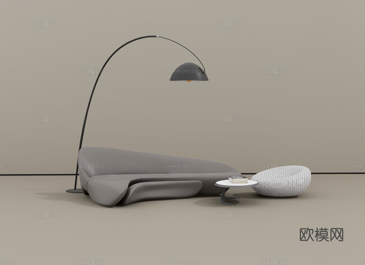 沙发组合su模型下载（渲染图1）