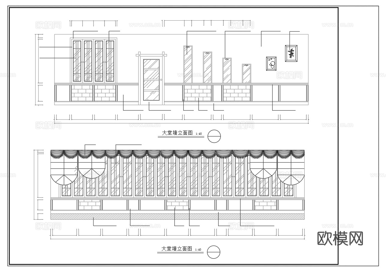 最新6套 茶楼 施工图合集cad施工图