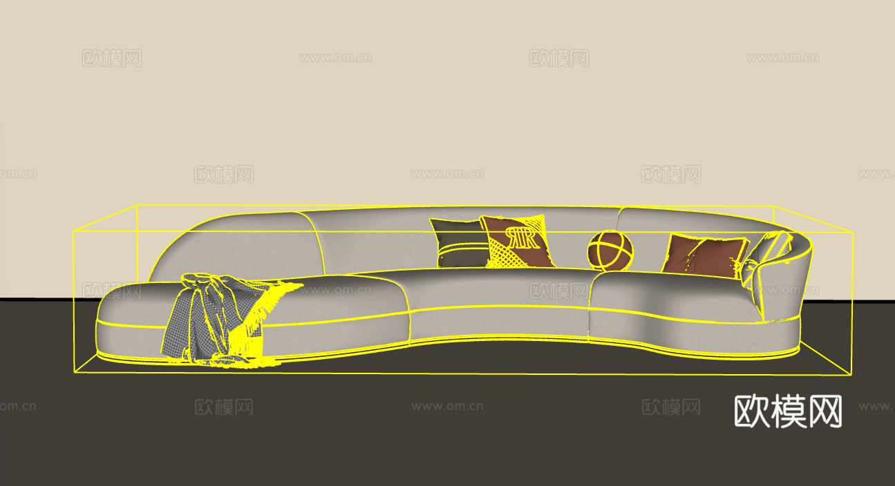 双人沙发su模型
