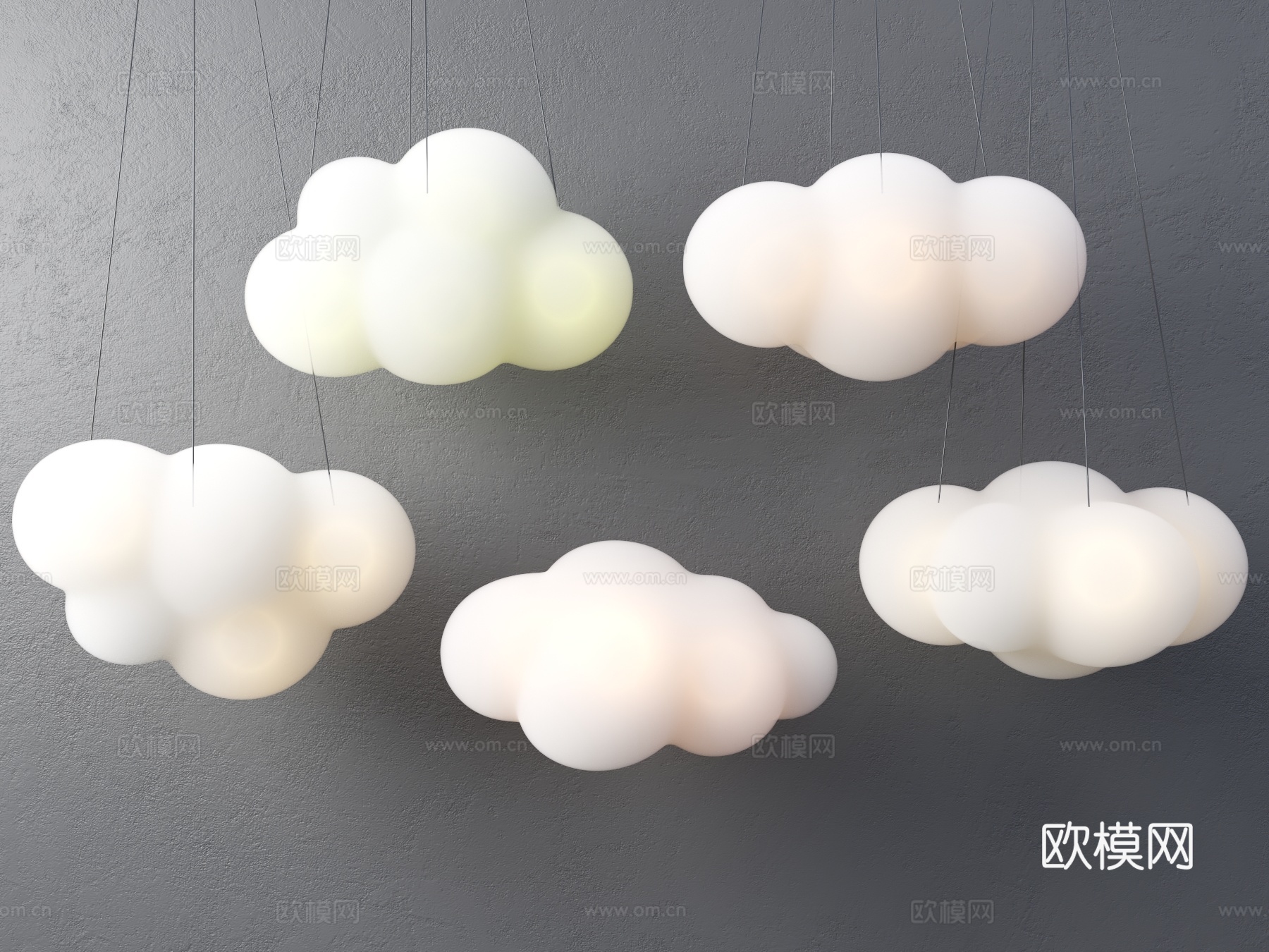 云朵灯 云朵 云朵装饰 云朵美陈 云朵吊灯 可爱云朵装饰su模型
