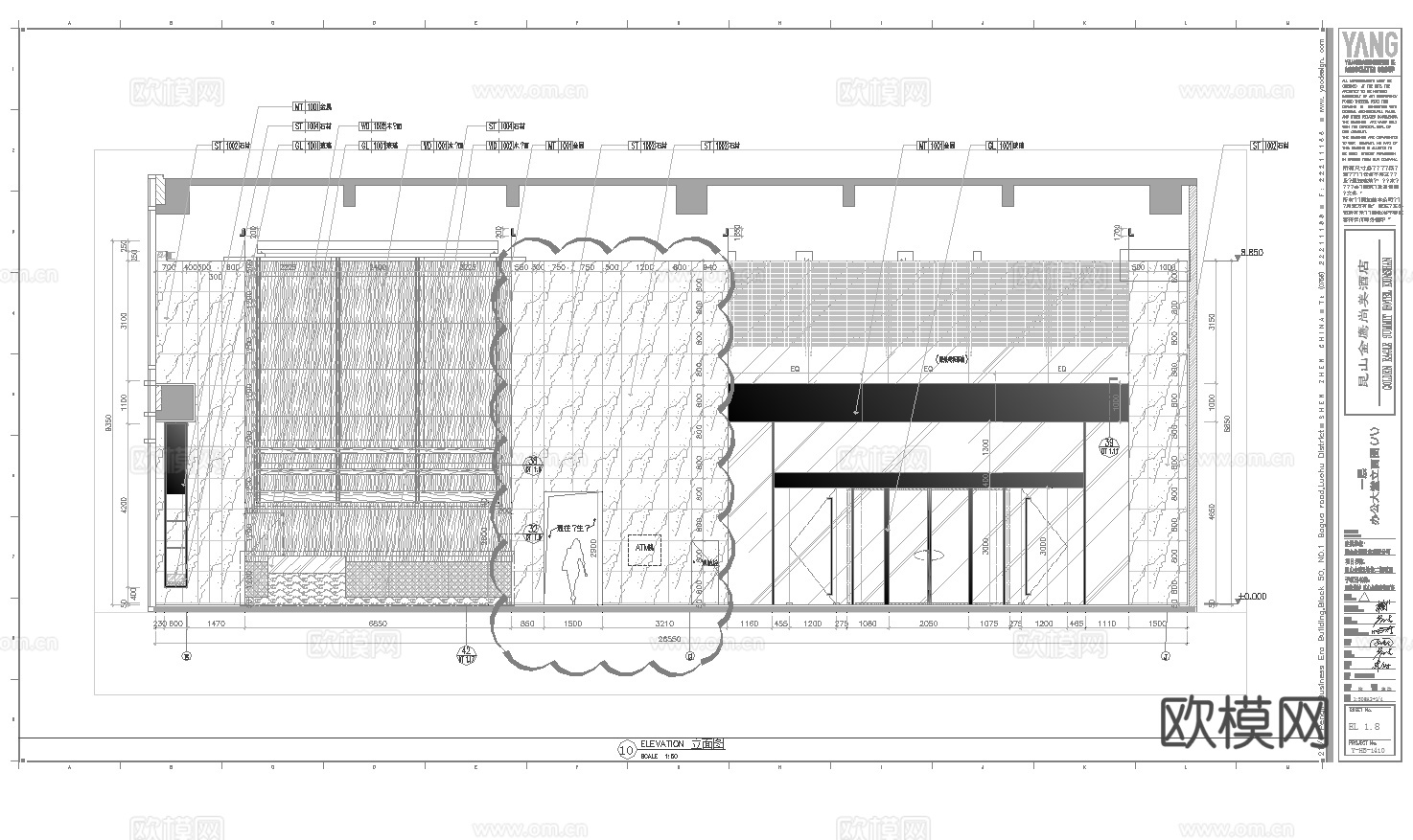 最新6套 大酒店 施工图合集cad施工图下载（渲染图7）