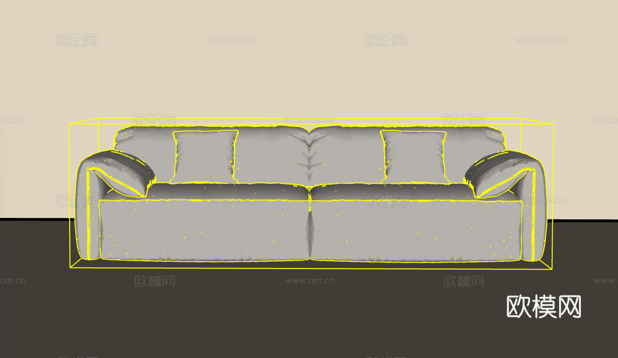 双人沙发su模型