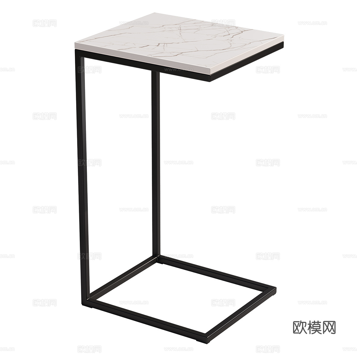 现代工业风边几3d模型下载（渲染图2）