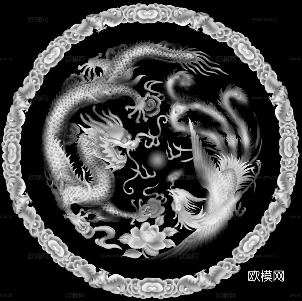 浮雕 金属浮雕 铜雕 木质雕花 十二生肖 黑白凹凸浮雕灰度图下载