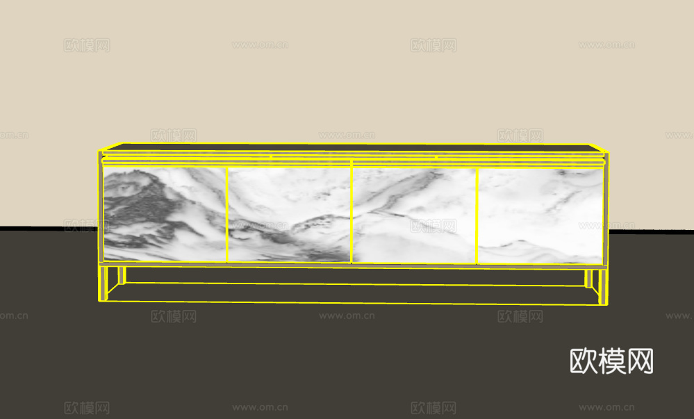 电视柜su模型