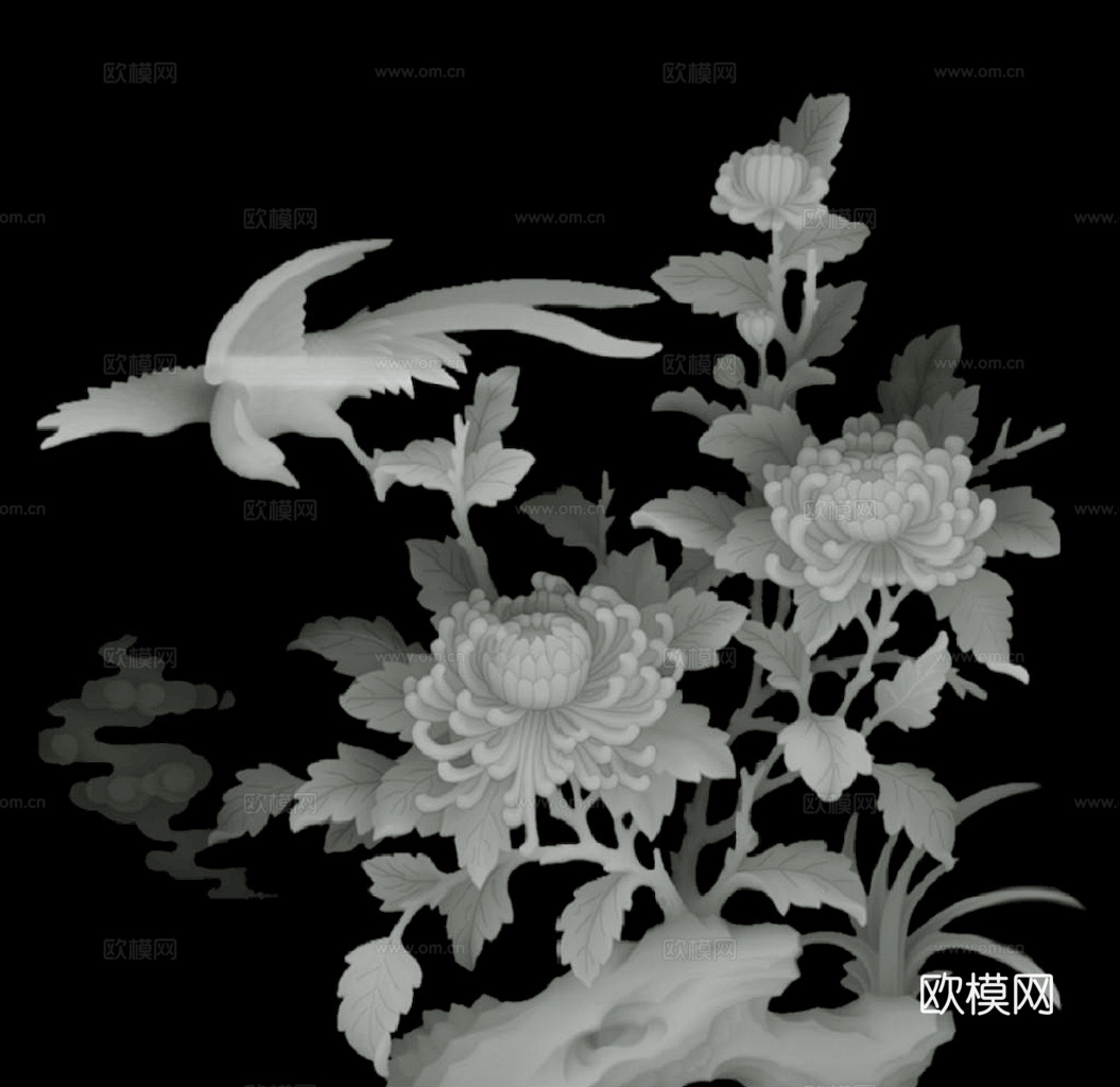 浮雕 金属浮雕 铜雕 木质雕花 十二生肖 黑白凹凸浮雕灰度图下载