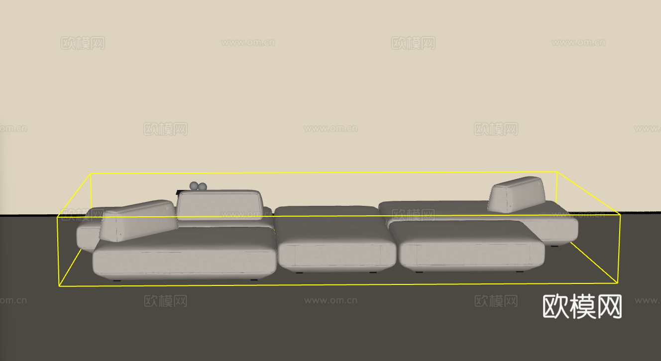 多人沙发su模型