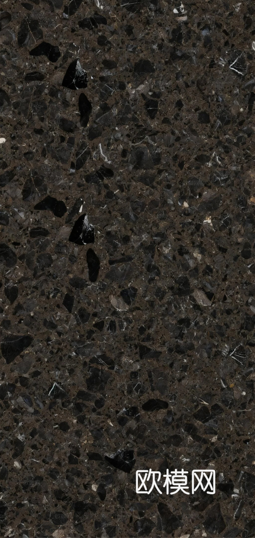 现代简约 深色水磨石 黑色水磨石瓷砖 黑金水磨石