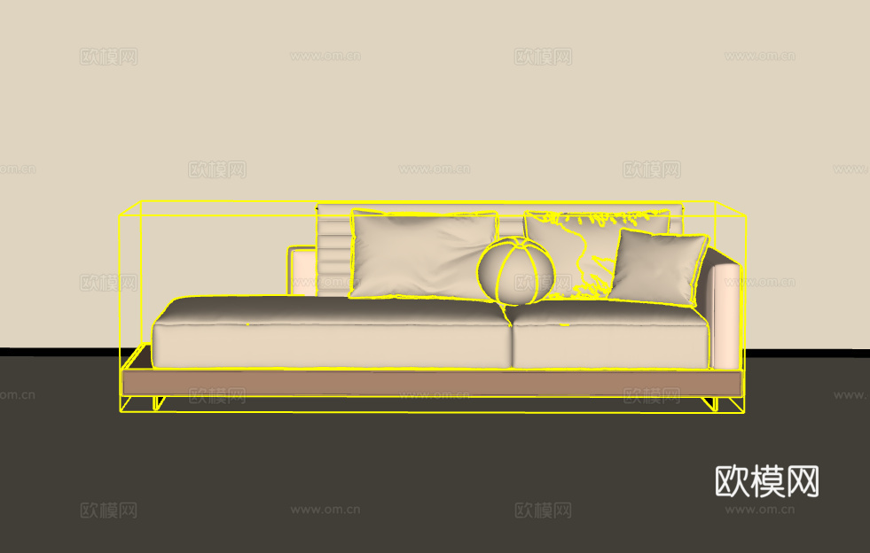 双人沙发su模型