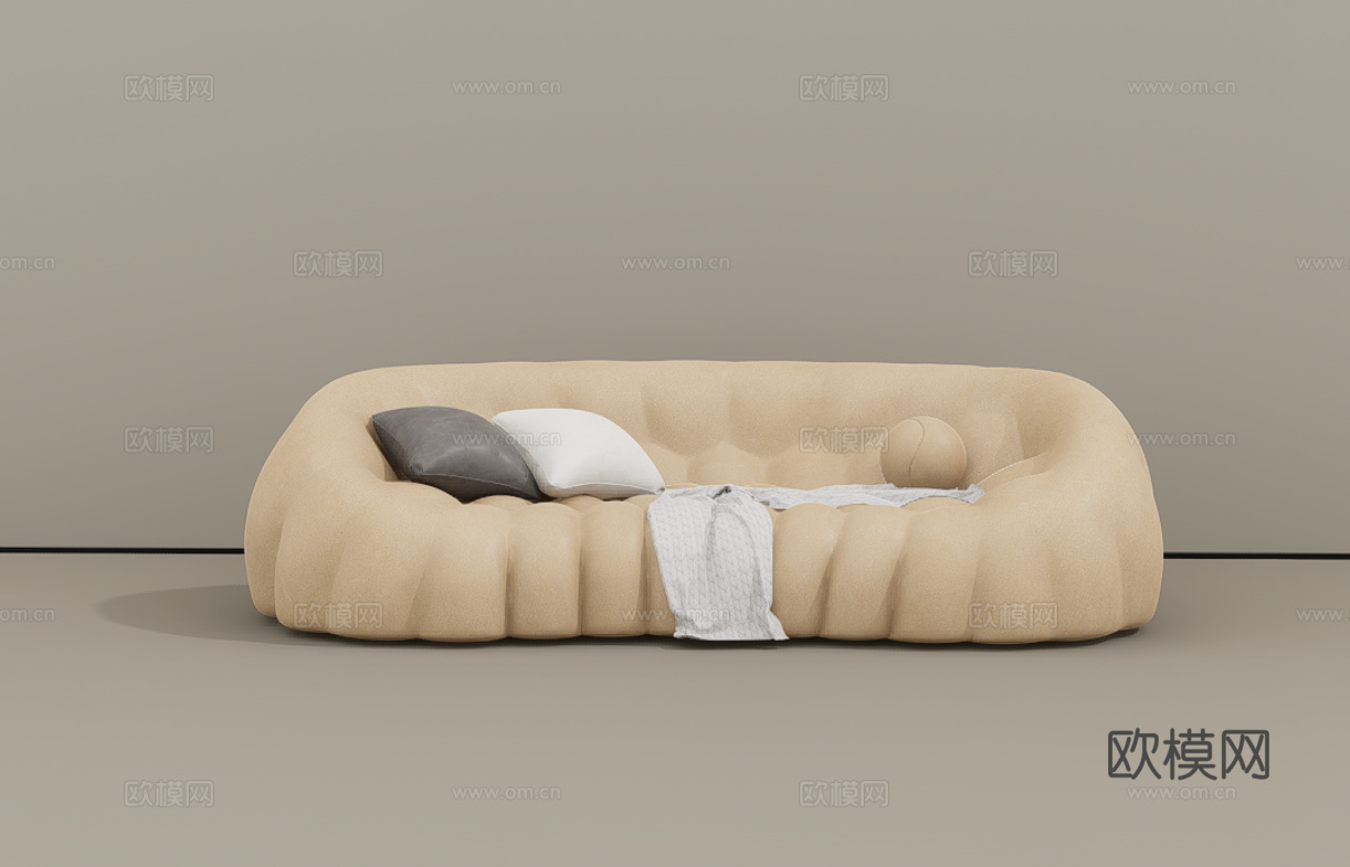 双人沙发su模型