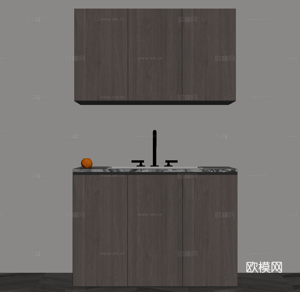 现代意式阳台柜su模型