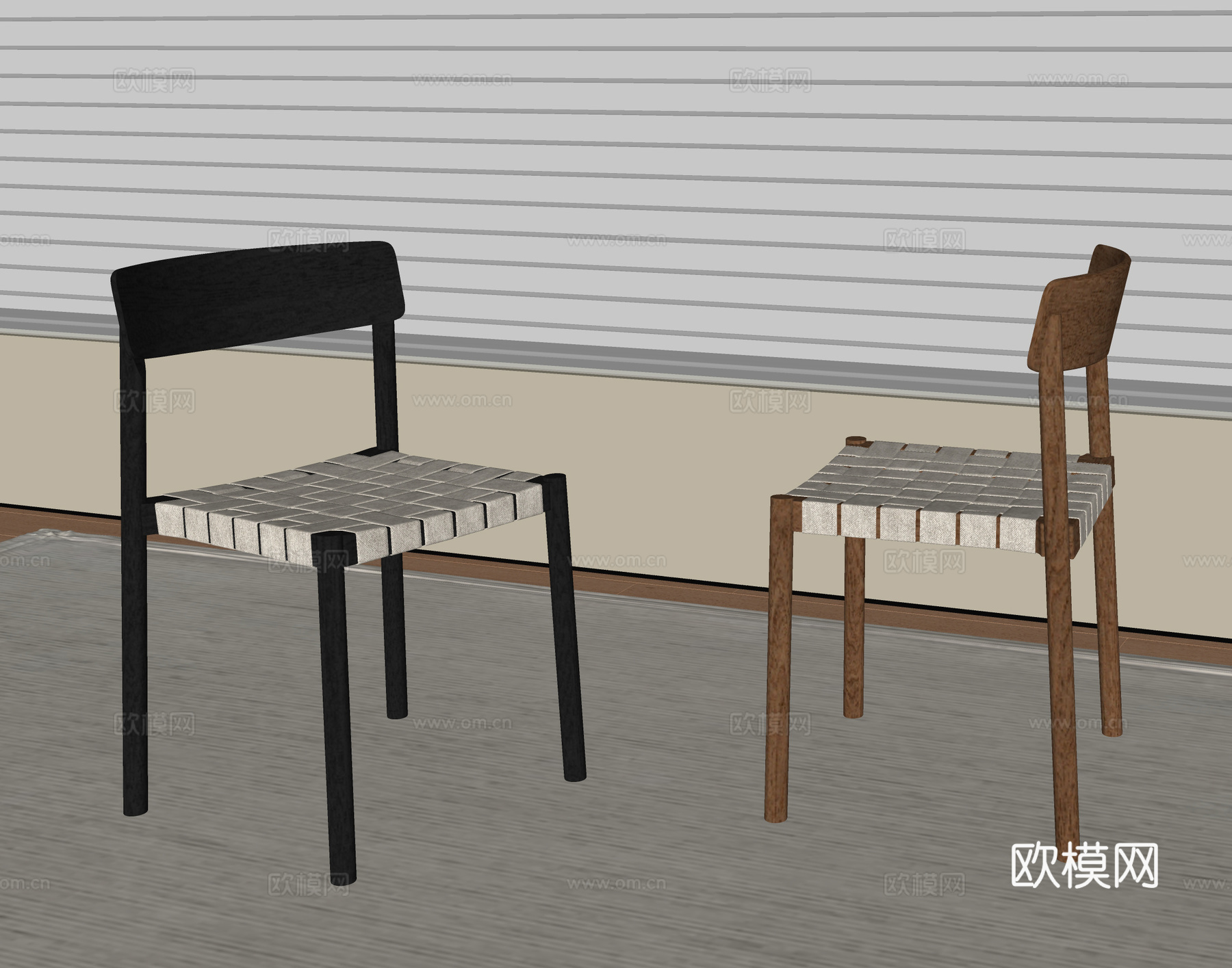 现代单椅 茶椅 餐椅 书椅su模型