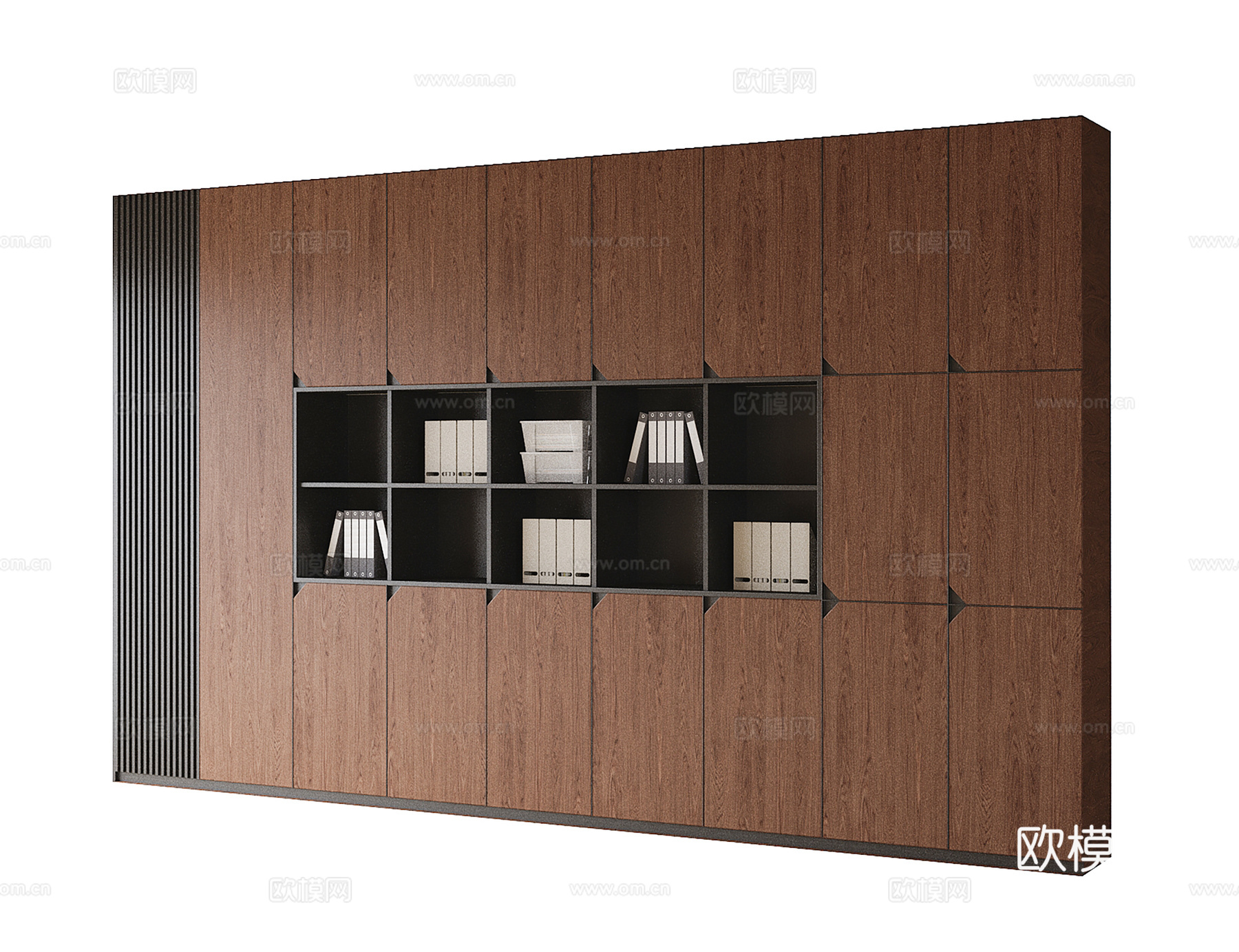 现代办公室书柜 文件柜su模型