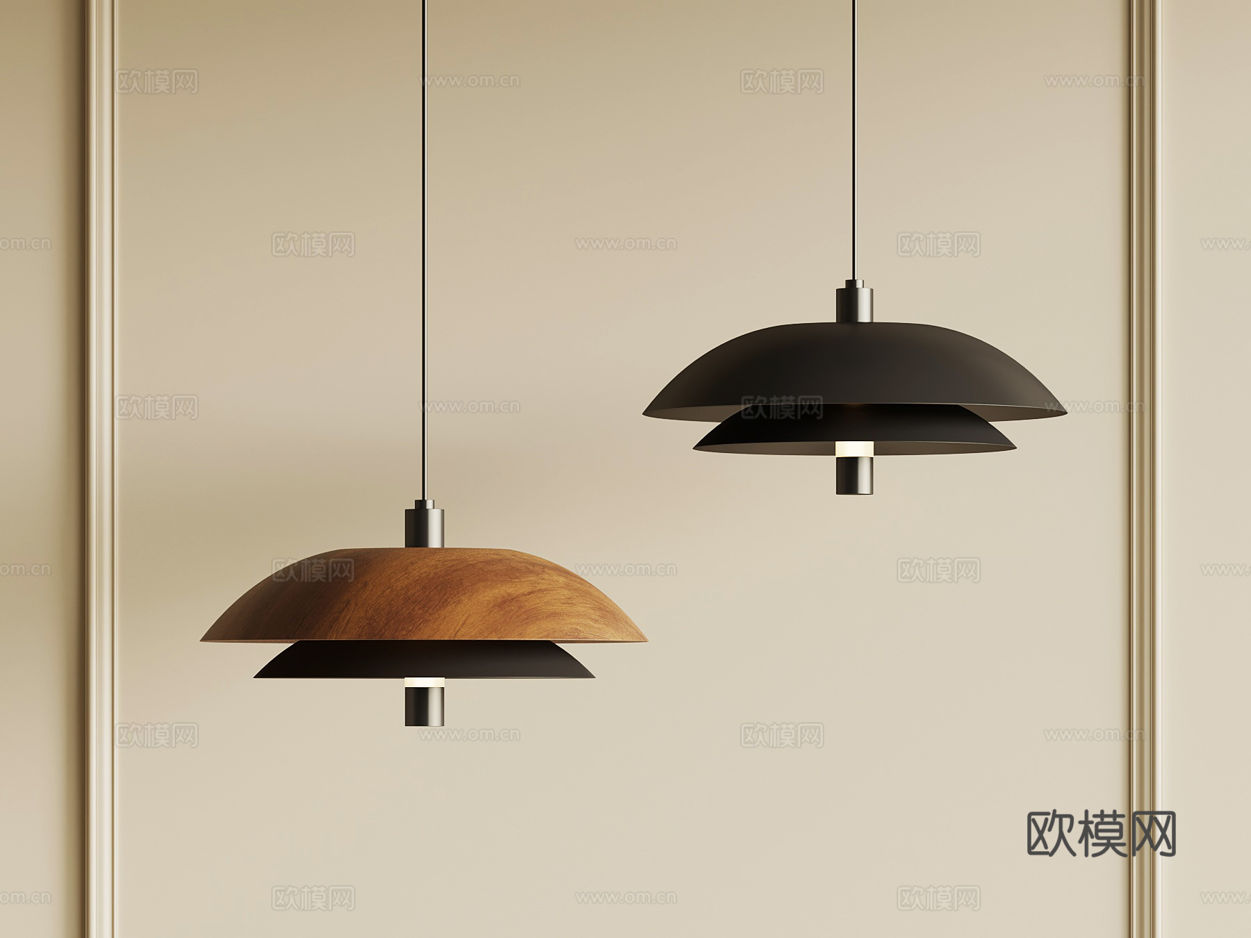 现代吊灯 金属吊灯su模型