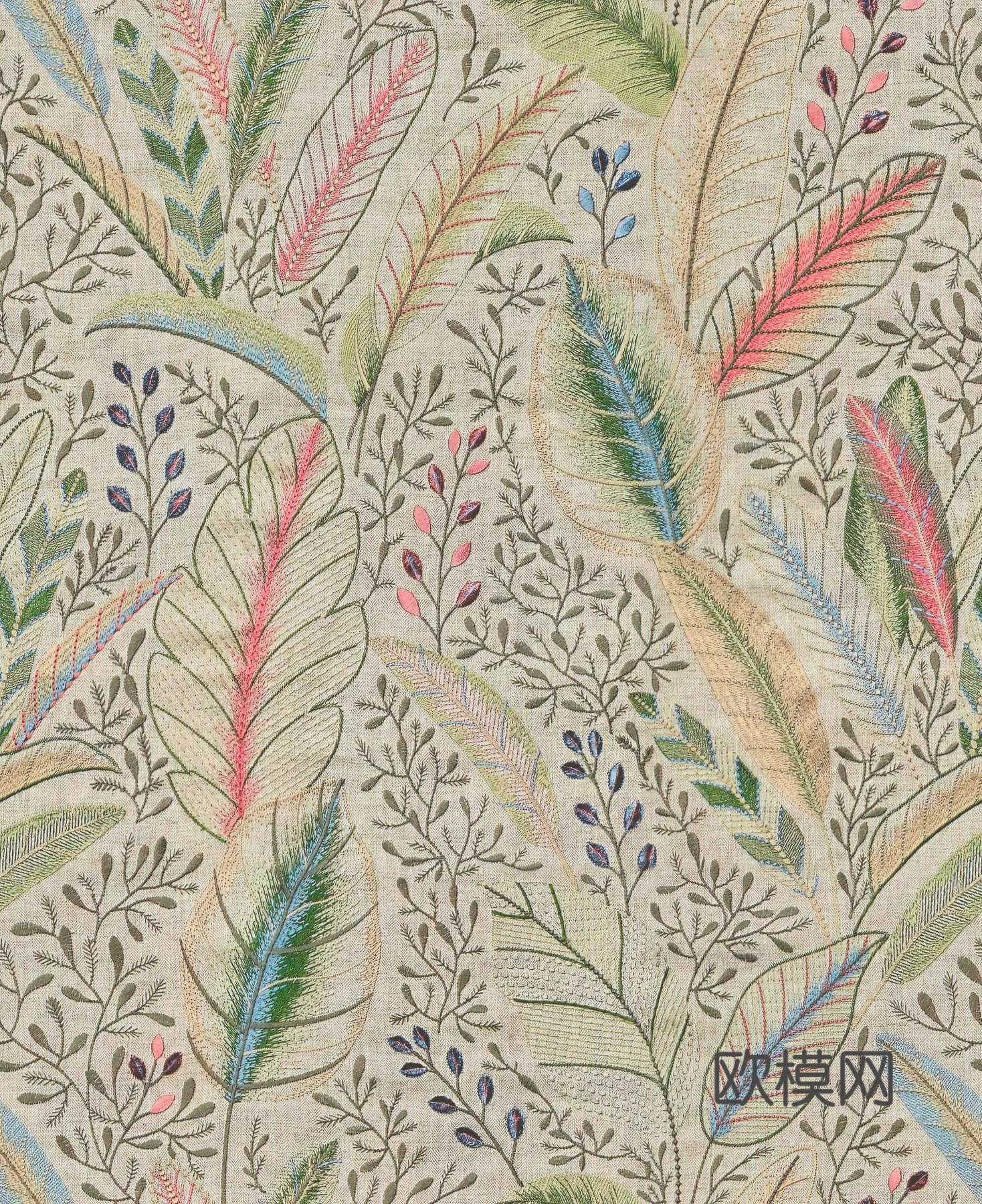 无缝亚麻花纹布