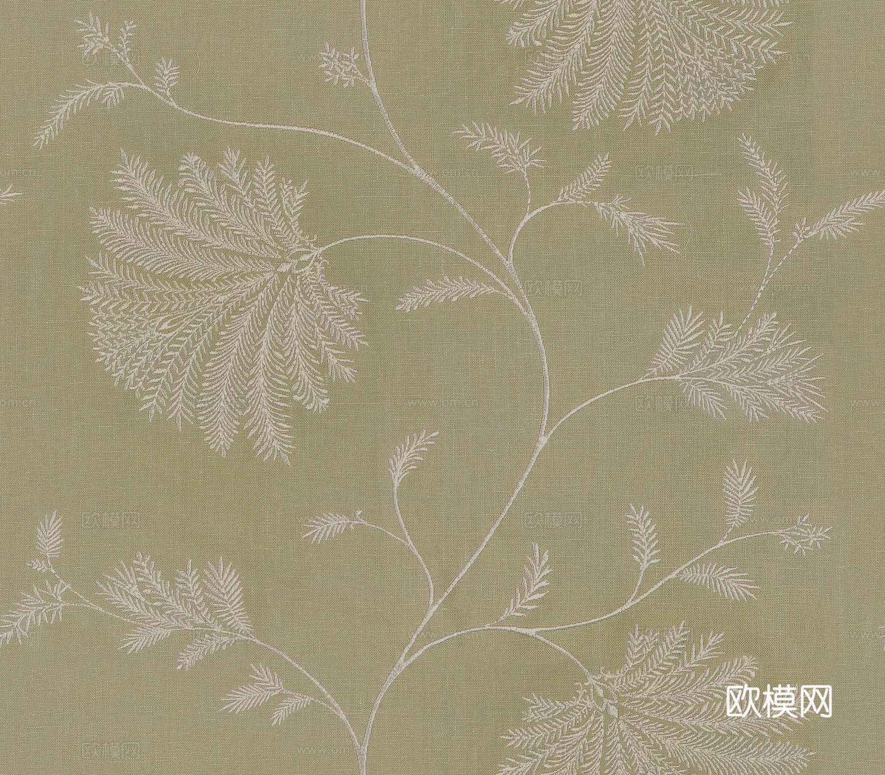 无缝刺绣花纹布