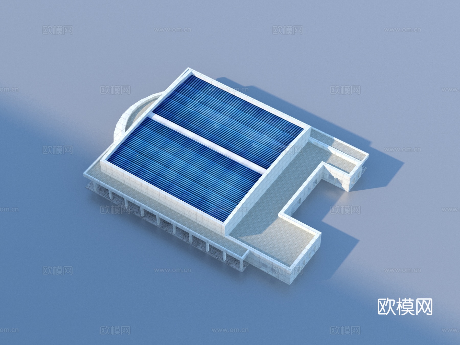 厂房  工业厂房3d模型下载
