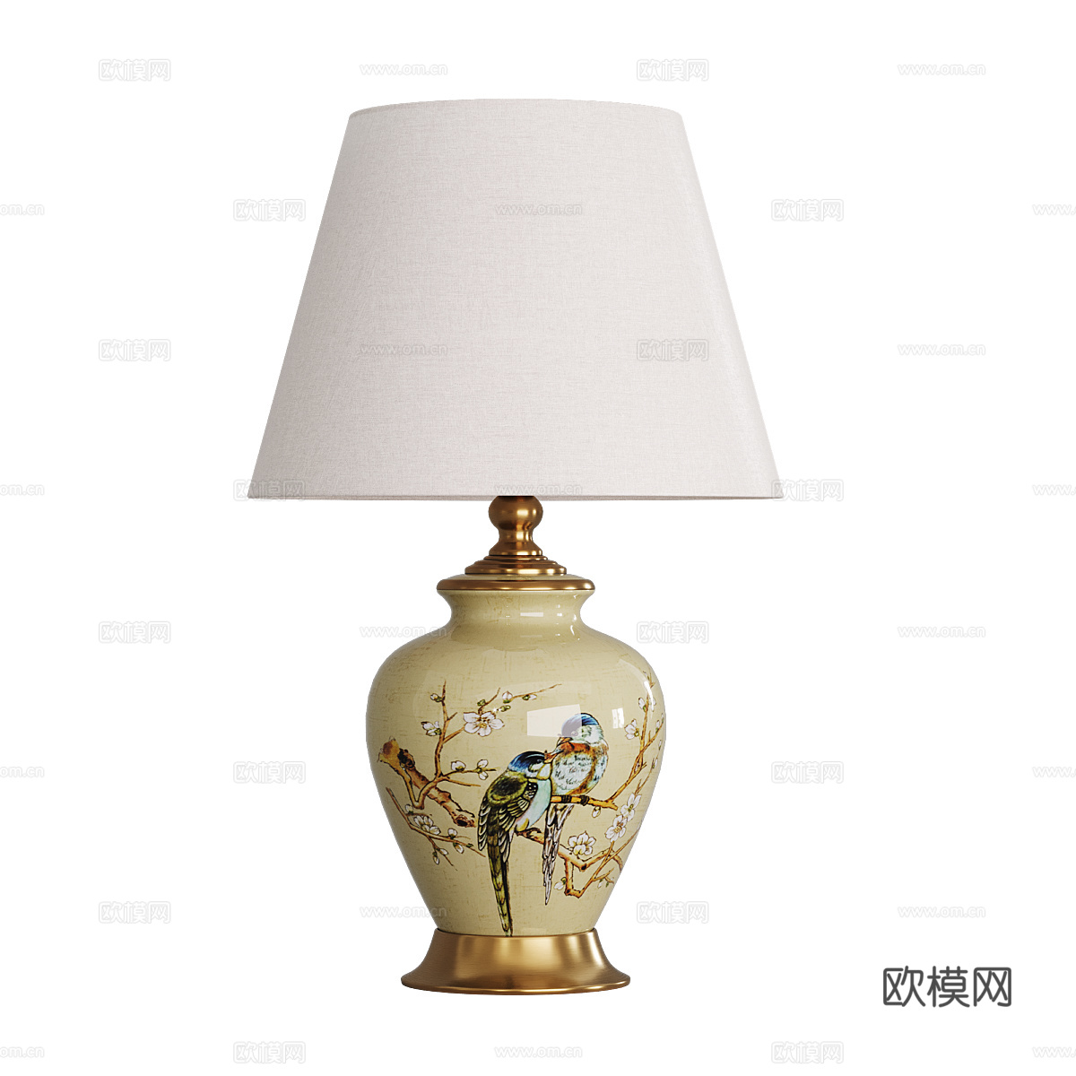 新中式简约台灯 台灯 简约台灯 书房台灯 灯3d模型下载