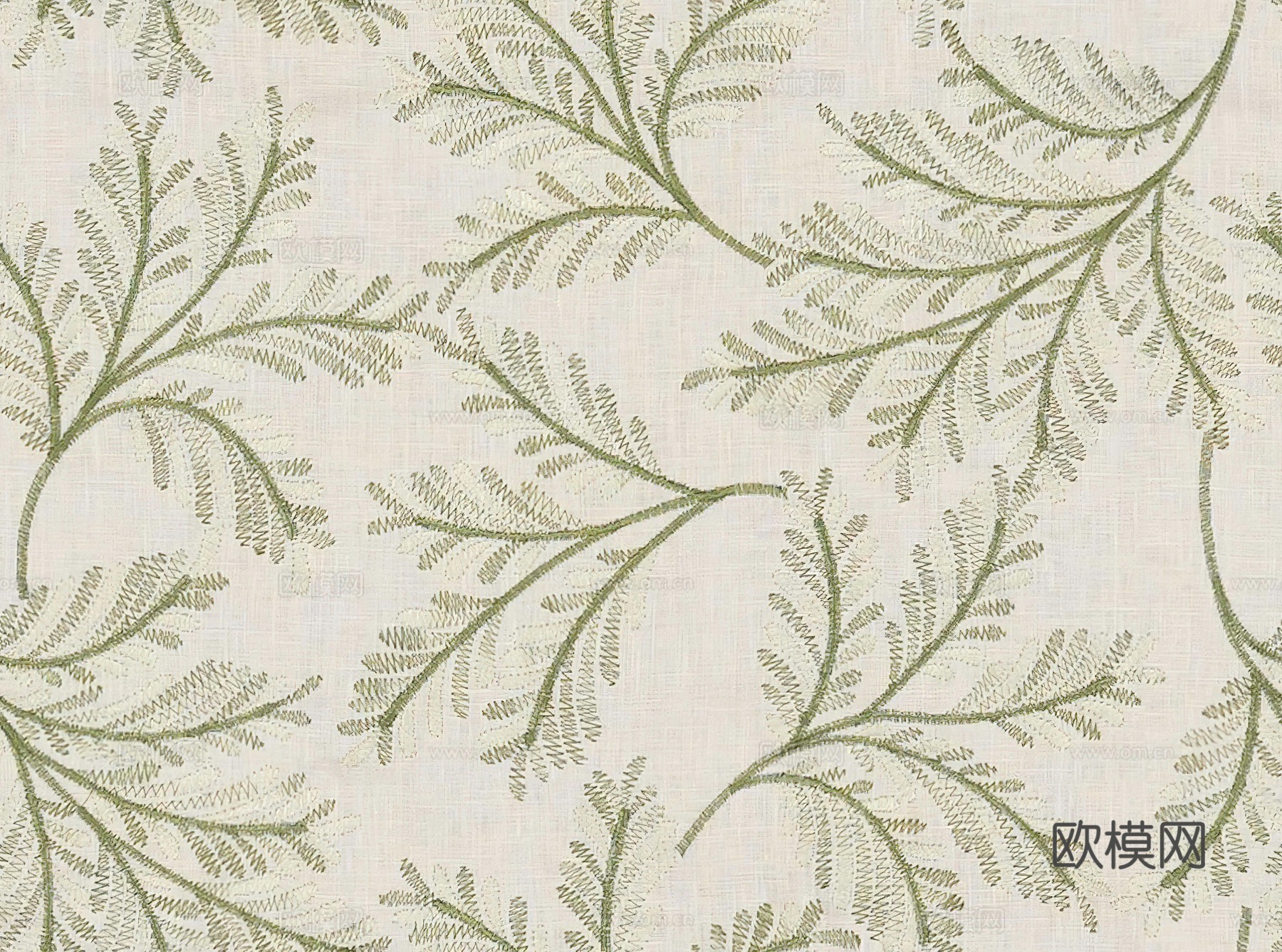 无缝刺绣花纹布