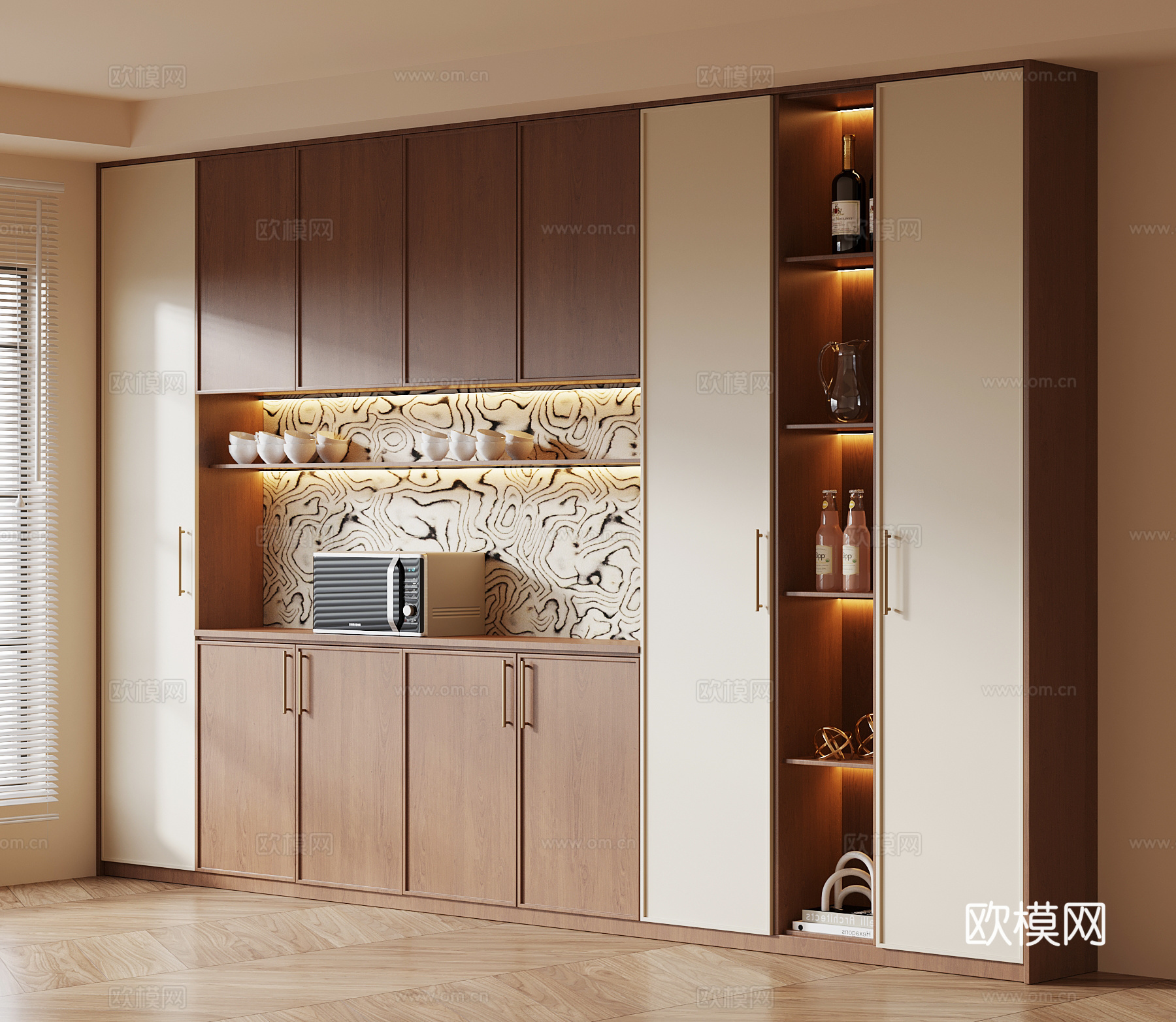 中古酒柜 餐边柜 橱柜su模型