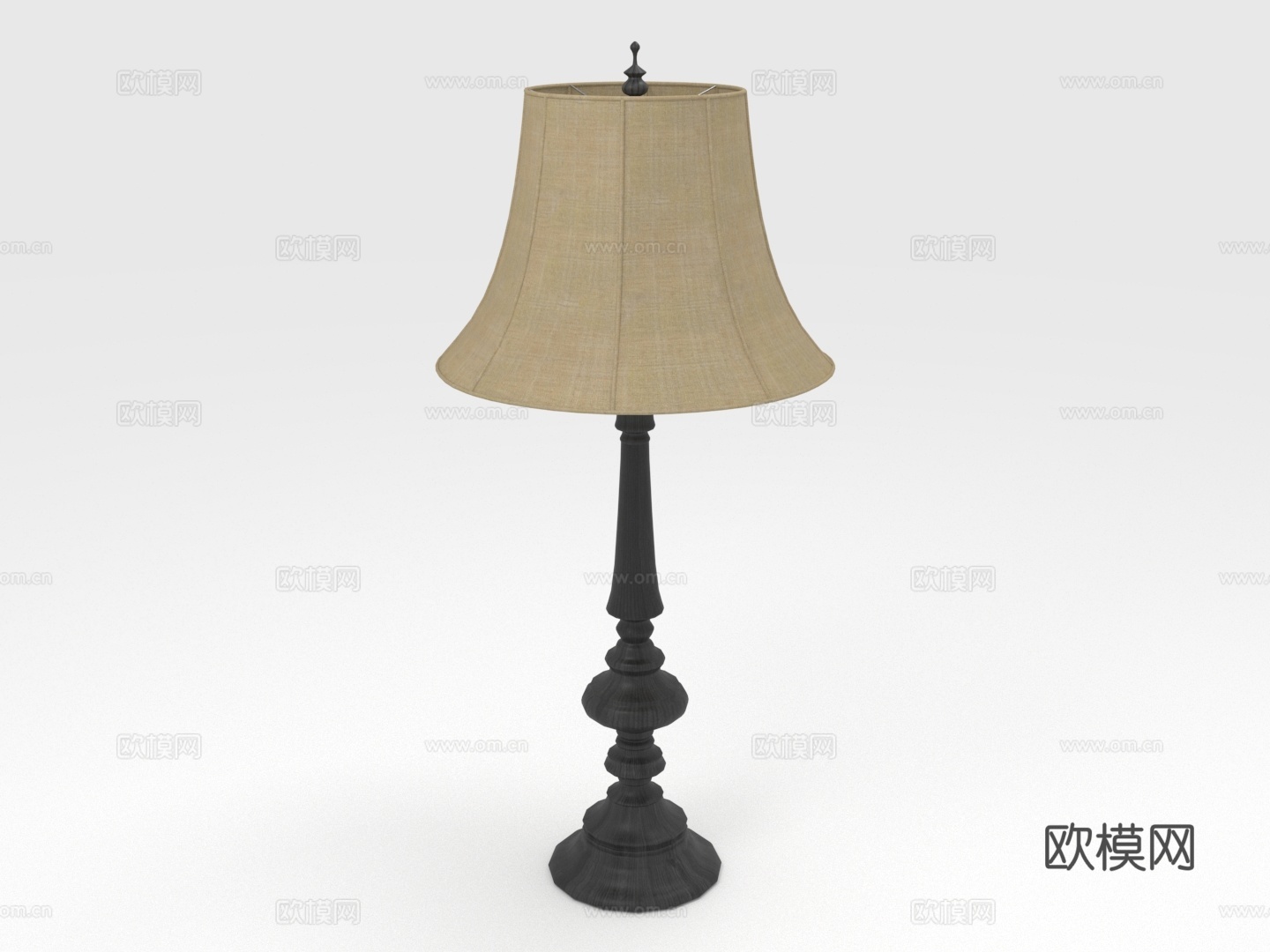 台灯 灯罩 灯座 家居照明 装饰灯具3d模型下载（渲染图1）
