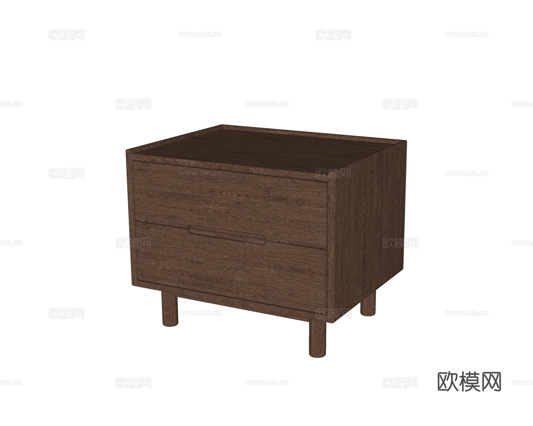 现代床头柜su模型
