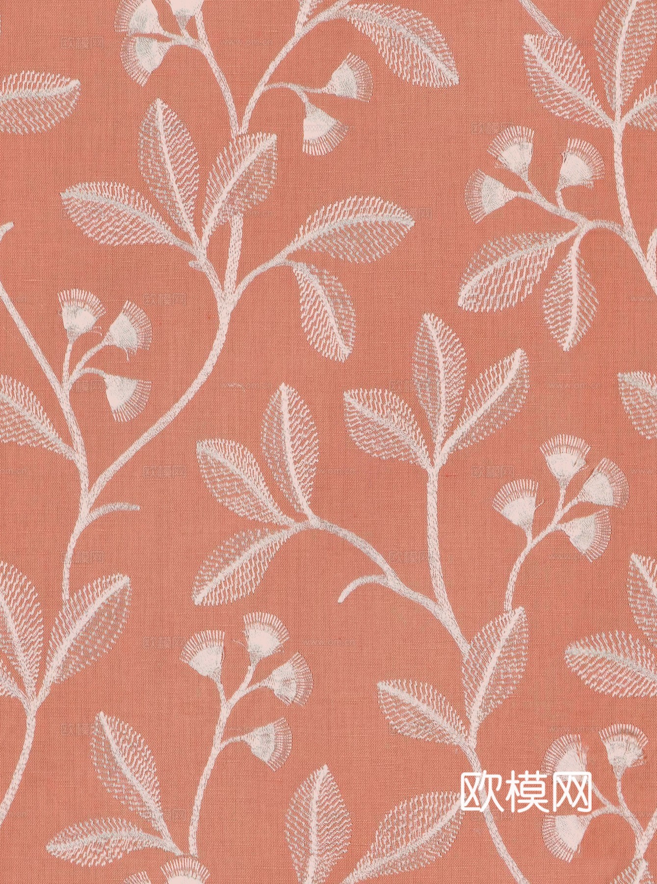 无缝刺绣花纹布