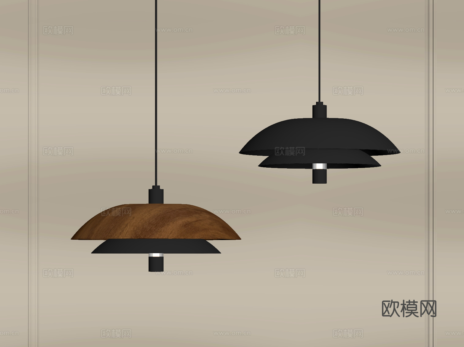 现代吊灯 金属吊灯su模型