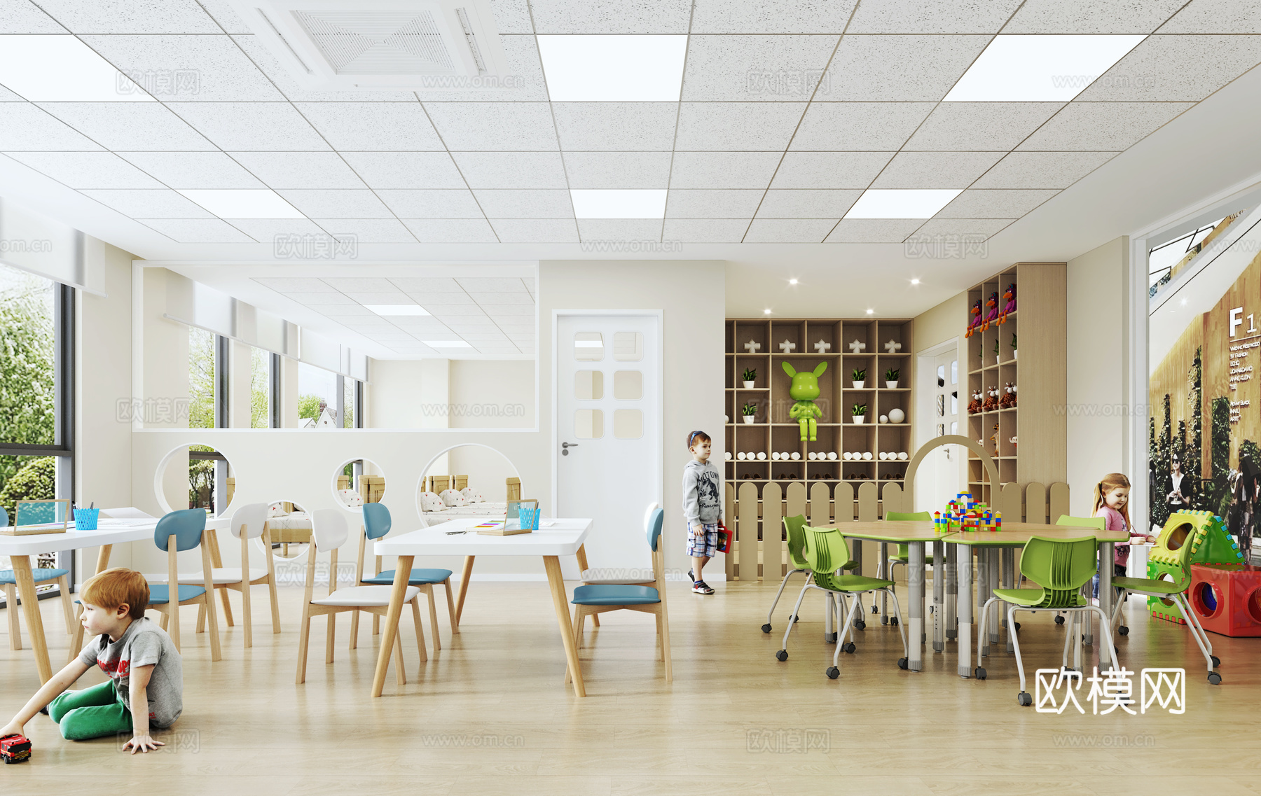 幼儿园教室3d模型下载