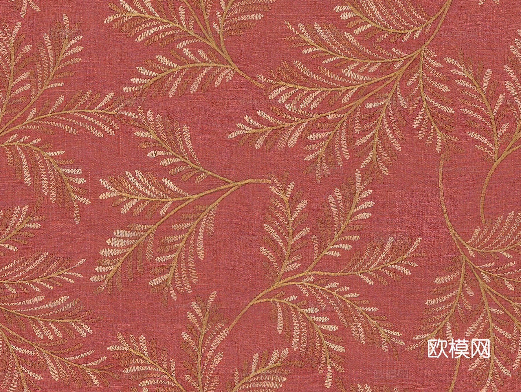 无缝刺绣花纹布