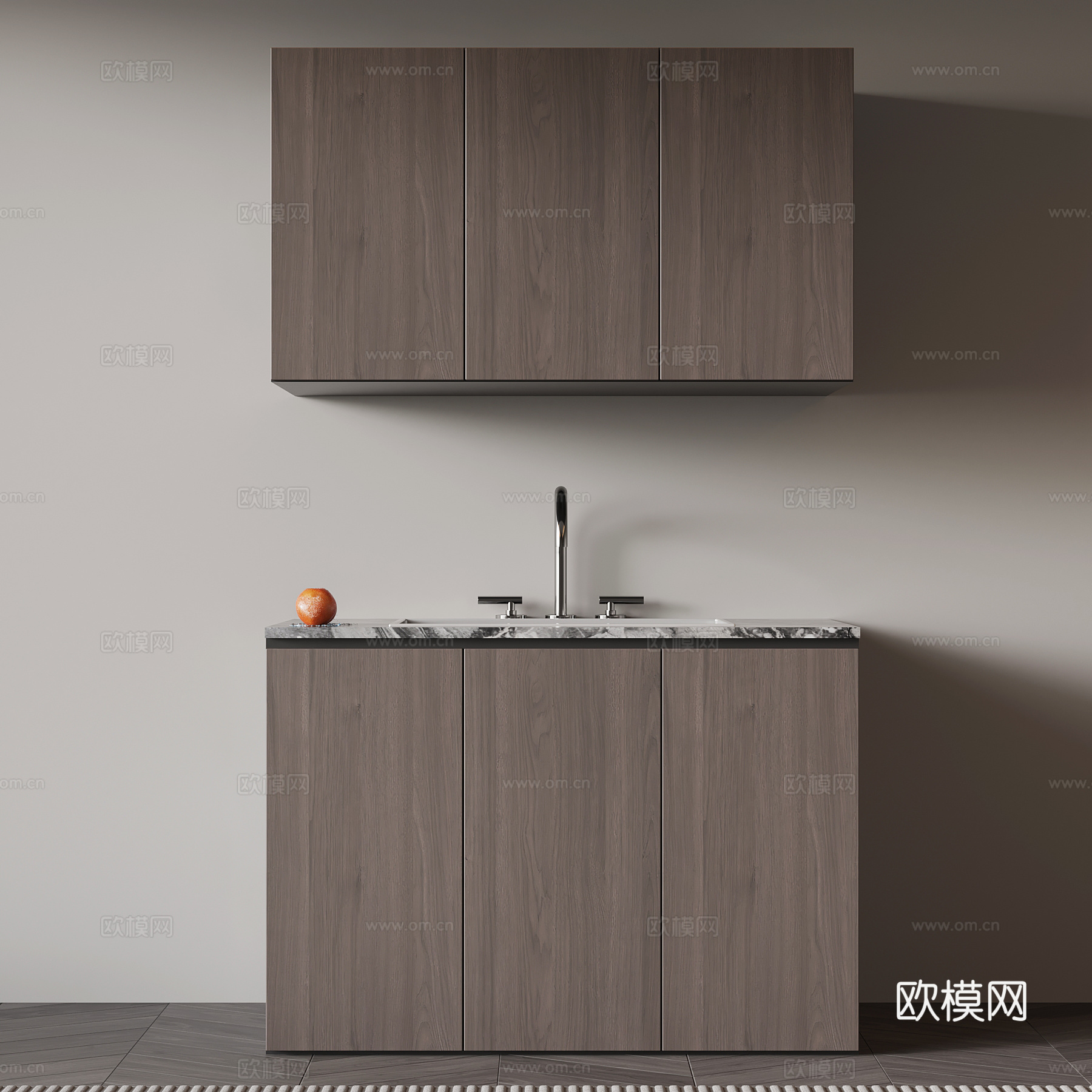 现代意式阳台柜3d模型下载