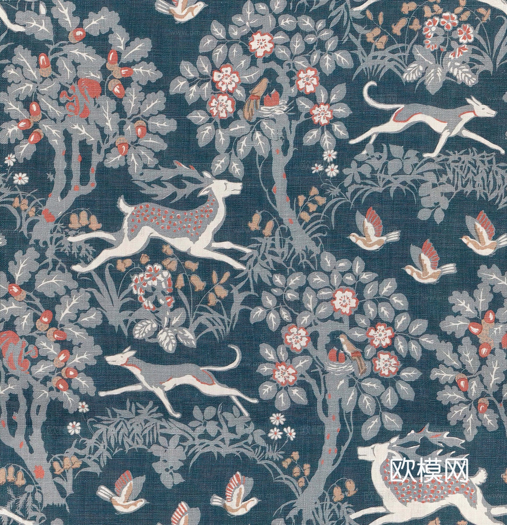 无缝亚麻花纹布