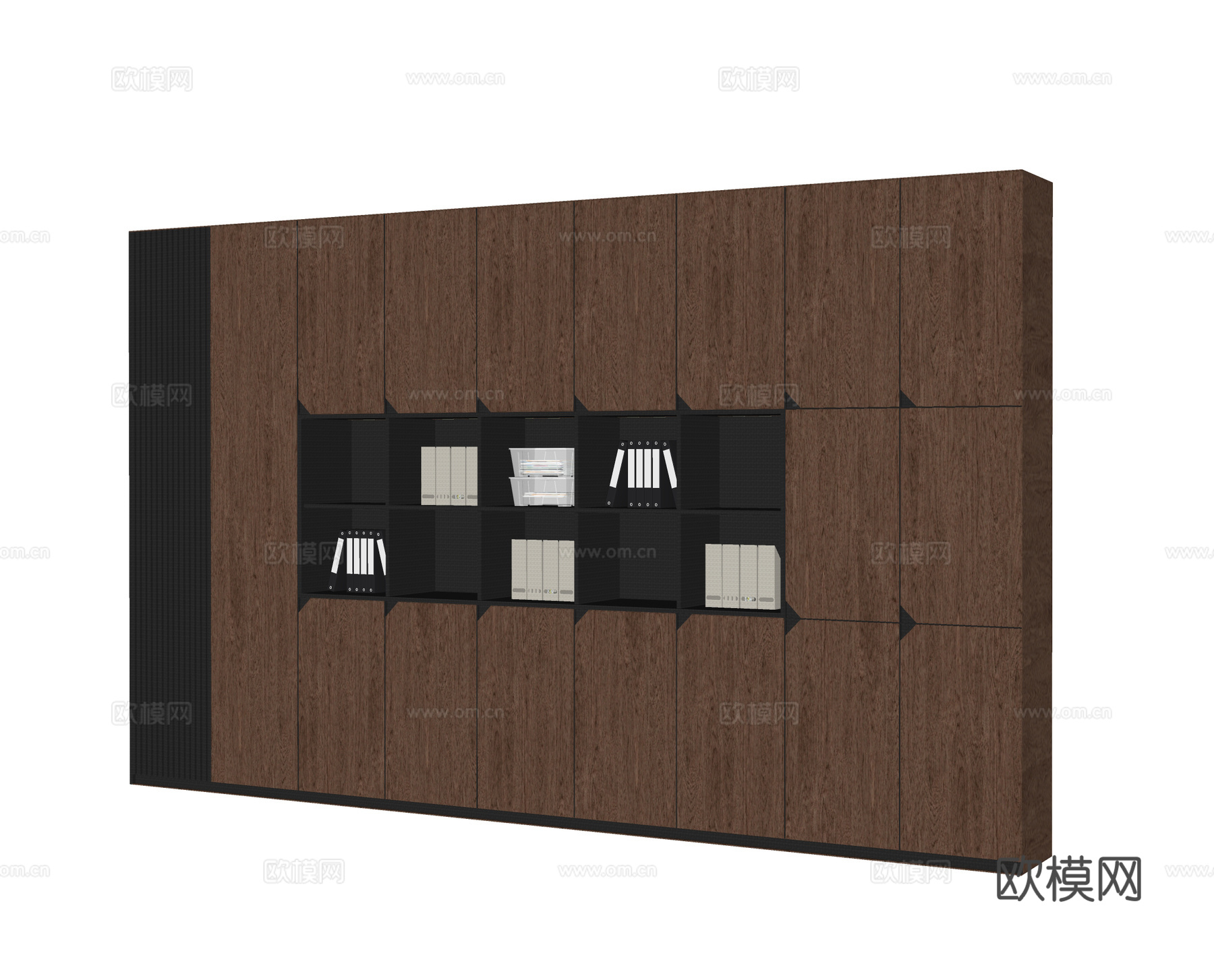 现代办公室书柜 文件柜su模型