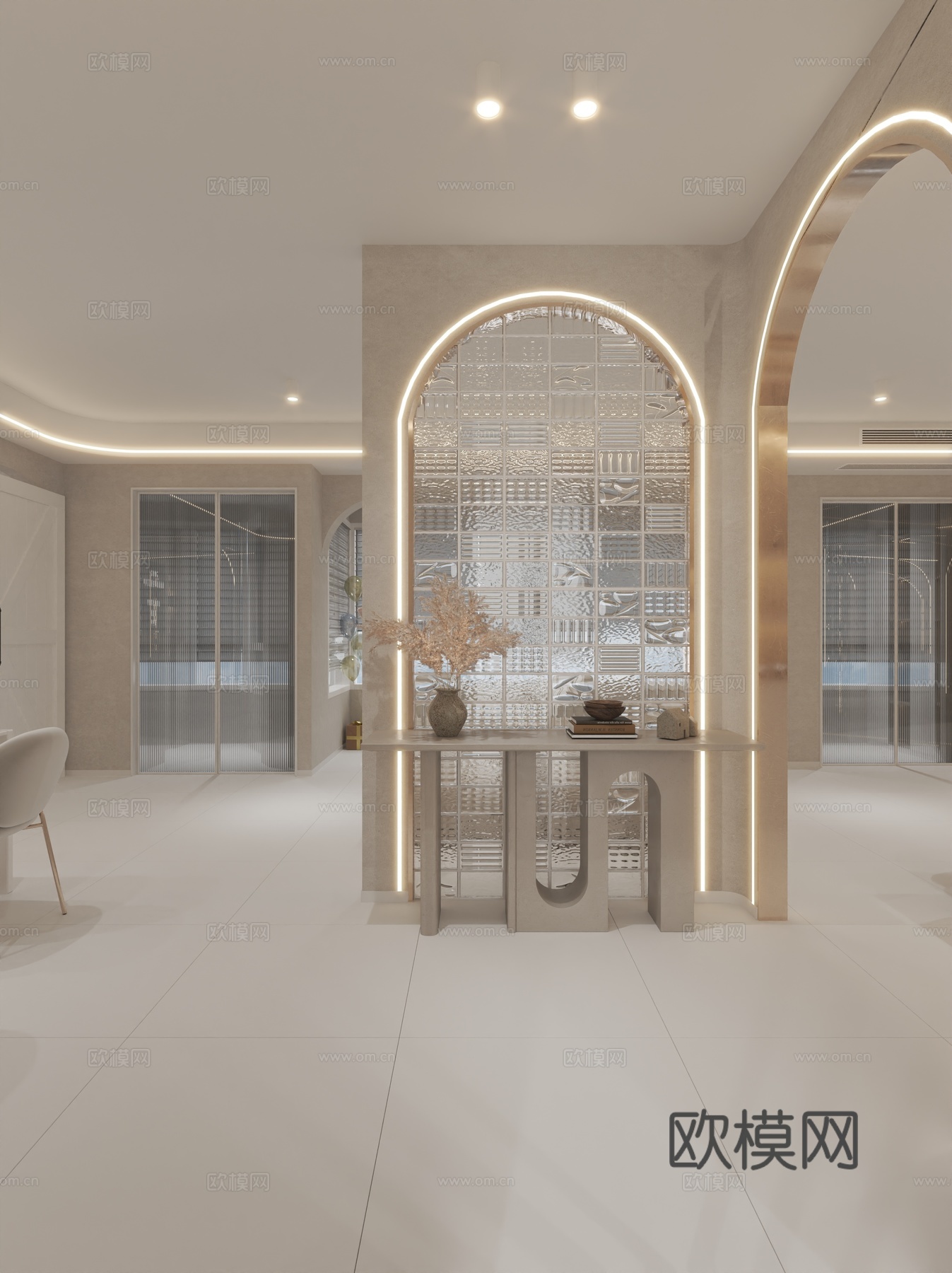 美甲美睫店皮肤管理店美容店美甲桌3d模型3d模型下载（渲染图1）