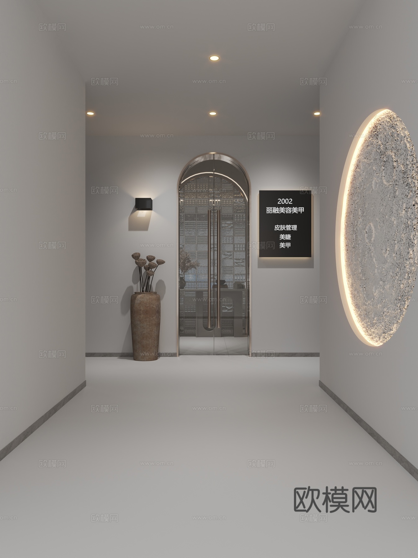 美甲美睫店皮肤管理店美容店美甲桌3d模型3d模型下载（渲染图3）