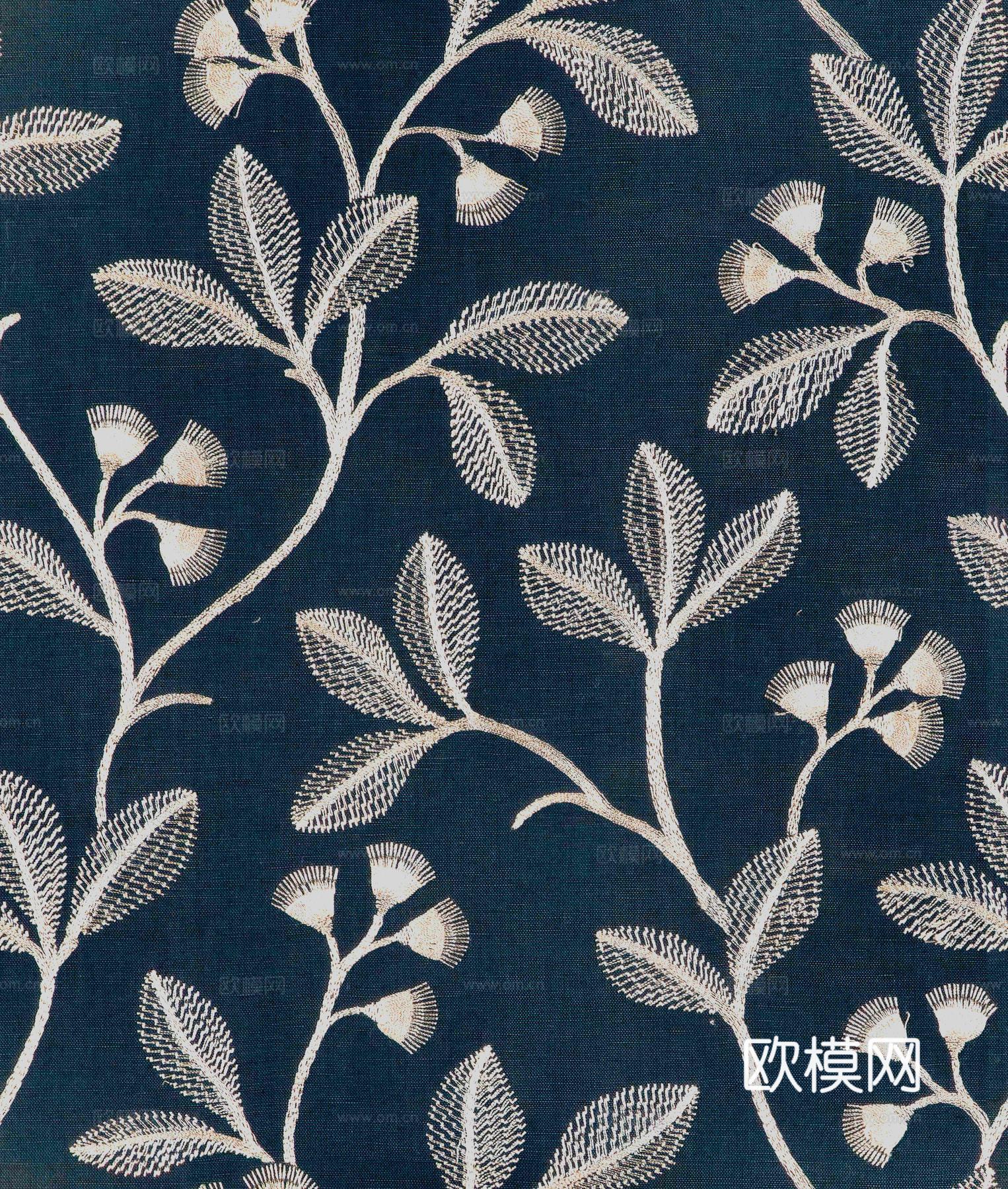 无缝刺绣花纹布