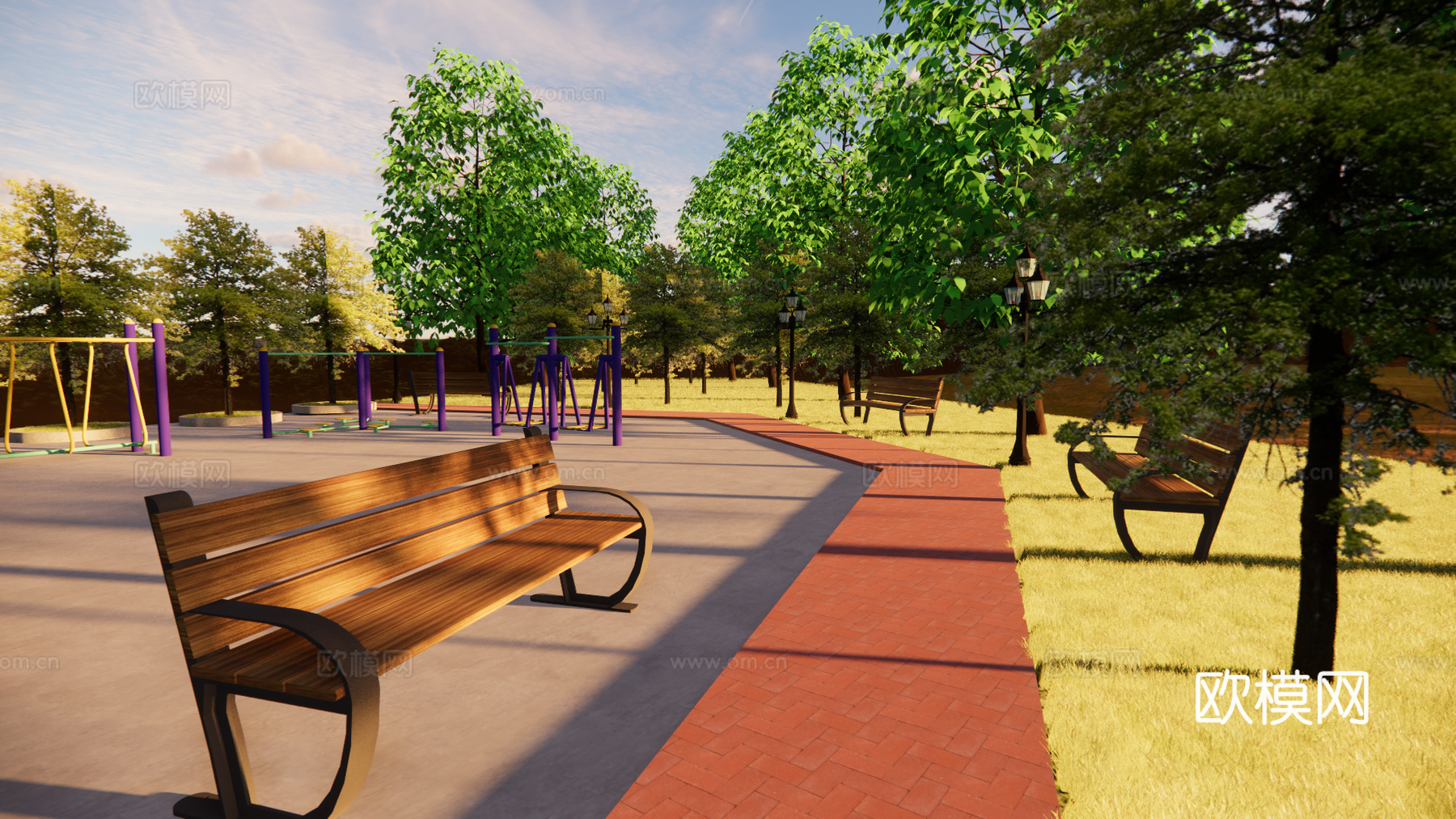 公园su模型
