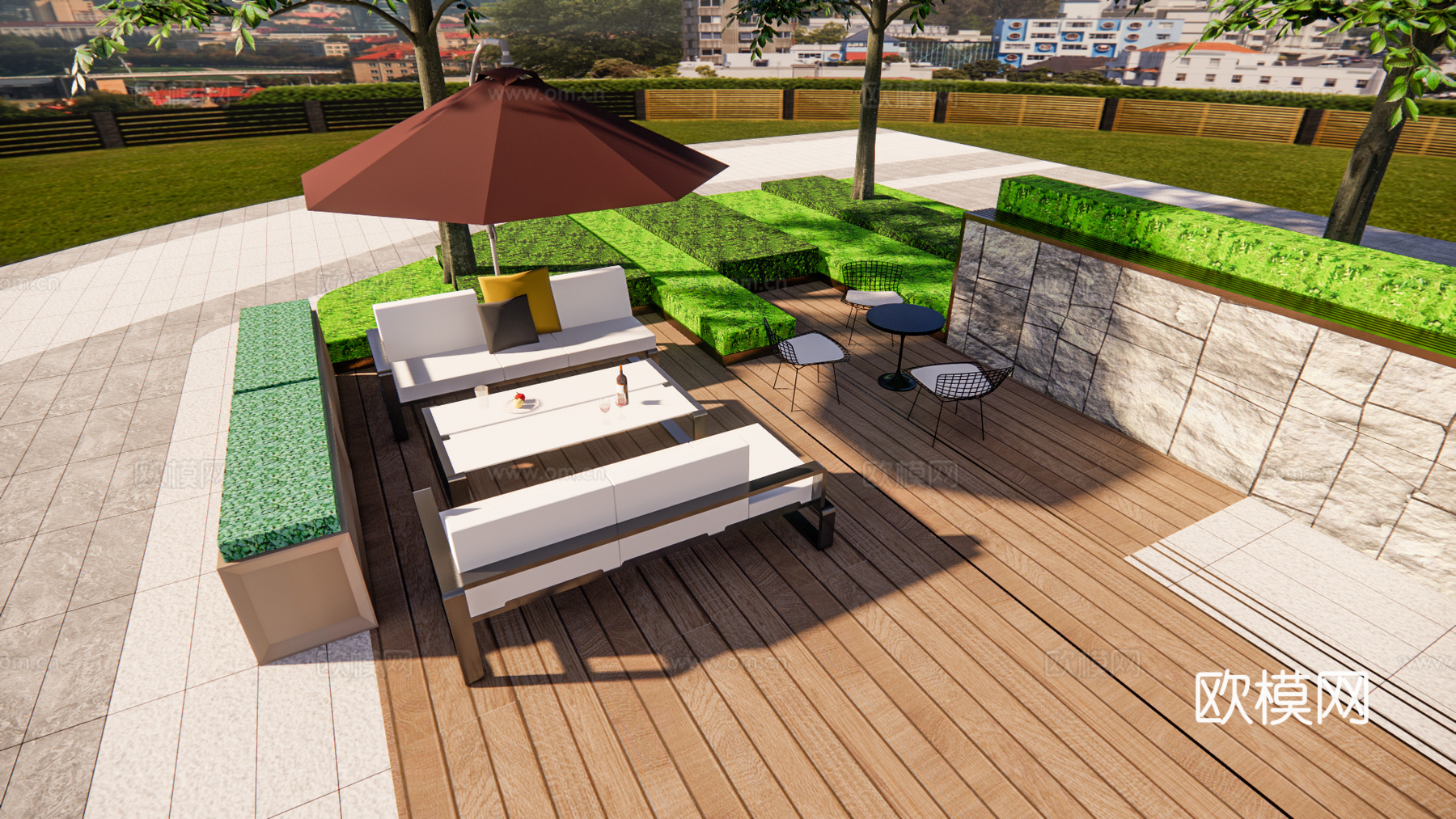 户外外摆  户外座椅su模型